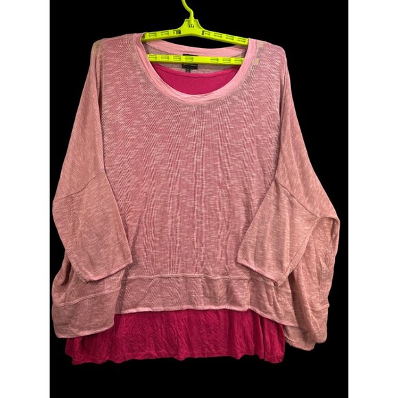 Serena Williams Womens 3X Top Layered Pink & Berry - Picture 2 of 6